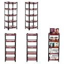Kuber Industries Pack of 3 Multipurpose Kitchen Organizer/Storage Rack | 3-Layer Onion Stand for Kitchen | Vessels &amp; Vegetable Organiser | Maroon