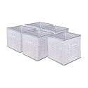 Kuber Industries Disney Mickey Print Non Woven Fabric Modular Closet Organizer Box with Handle for Cube Storage Units in Closet Set Of 3(Black)-KUBMART16029
