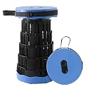 Kuber Industries Plastic Pack of 5 Telescopic Stool | Collapsible Camping Stool | Foldable Stool for Adults | Stool for Outdoor-Fishing-Hiking-Gardening-Travel | Portable Stool | KXM-2311A | Blue