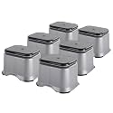 Kuber Industries Pack of 6 Anti-Slip Bathroom Stool for Bathing | Comfortable Indoor &amp; Outdoor Machiya for Sitting | Durable Adults Bath Stool &amp; Patla Chair for Home | Check Ultra 10- Grey