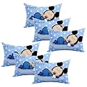 Kuber Industries 6 Pcs Kid's Disney Mickey Mouse Pillow for Sleeping | Cozy &amp; Fluffy Super Soft Pillow | 12x18 Inches - Sky Blue