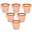 Kuber Industries (Pack of 6) Bath Mug For Bathroom | 1.5 LTR | Plastic Mug For Washroom | Mug For Bathing | Multipurpose Mug For Home Use &amp; Kitchen | Tinted Print-Brown