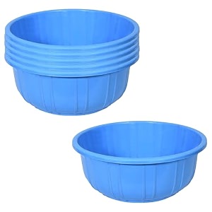 kuber industries pack of 1 bathwashing tubmultipurpose with unbreakable plastic materialsize 54 x 54 x 25 cm capicity 40 ltr blue