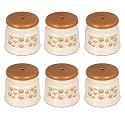 Kuber Industries Pack of 6 Bathroom Stool|Plastic Stool for Bathroom|Anti-Slip with Strong Bearing|Solid Surface &amp; Unbreakable Material|Cream