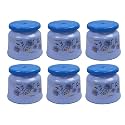 Kuber Industries Pack of 6 Bathroom Stool|Plastic Stool for Bathroom|Anti-Slip with Strong Bearing|Solid Surface &amp; Unbreakable Material|Blue