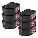 Kuber Industries (Pack of 6) Blouse Cover | Golden-Dot | Clothes Storage Bag | Wardrobe Organiser With Zipper | Side Transparent Blouse Organizer | Blouse Protector Bag | Black