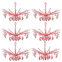 Kuber Industries Cloth Drying Stand Hanger with 32 Clips|Heavy Duty &amp; Strong Plastic Material|Baby Clothes Hanger|Size 40 x 30 x 38CM, Set of 32 Clips (Green)