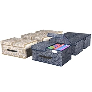 heart home non woven fabric foldable storage cube toy books shoes storage box with handle extra large grey- heart6886