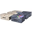 Heart Home Non Woven Fabric Foldable Storage Cube Toy, Books, Shoes Storage Box with Handle, Extra Large (Grey)- HEART6886