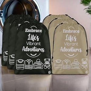 kuber industries pack of 4 cloth storage bag  storage organizer  parachute cloth organizer  waterproof garments cover  travel storage bag for clothing  large  brown amp grey