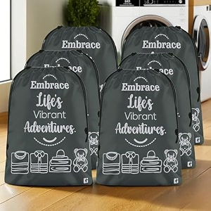 kuber industries pack of 2 cloth storage bag  storage organizer  travel cloth carrying bag  garments cover for laundry  travel storage organizer bag for clothing  large  gray