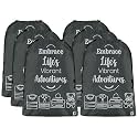 Kuber Industries Pack of 6 Cloth Storage Bag | Storage Organizer | Travel Cloth Carrying Bag | Garments Cover for Laundry | Travel Storage Organizer for Clothing | Large | Gray