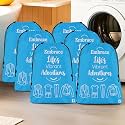 Kuber Industries Pack of 6 Cloth Storage Bag | Storage Organizer | Travel Cloth Carrying Bag | Garments Cover for Laundry | Travel Storage Organizer for Clothing | Medium | Sky Blue