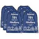Kuber Industries Pack of 6 Cloth Storage Bag | Storage Organizer | Travel Cloth Carrying Bag | Garments Cover for Laundry | Travel Storage Organizer for Clothing | Large | Royal Blue
