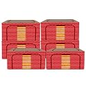 Kuber Industries 24 Liter Clothes Storage Box | Foldable Steel Frame Clothes Organizer | Storage Box For Wardrobe-Saree-Shirts And Blankets | Underbed Storage Bag | Brown