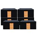 Kuber Industries Pack of 6 Clothes Storage Box | 24 Liter Foldable Steel Frame Clothes Organizer | Underbed Storage Bag | Storage Box For Wardrobe-Saree-Shirts And Blankets | Grey &amp; Black