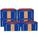 Kuber Industries Pack of 6 Clothes Storage Box | 44 Liter Foldable Steel Frame Clothes Organizer | Underbed Storage Bag | Storage Box For Wardrobe-Saree-Shirts And Blankets | Red &amp; Blue