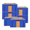 Kuber Industries Pack of 2 Clothes Storage Box | 66 Liter Foldable Steel Frame Clothes Organizer | Underbed Storage Bag | Storage Box For Wardrobe-Saree-Shirts And Blankets | Grey &amp; Black