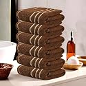 Kuber Industries (Pack of 6) Cotton Face Towel | 14x21 Inch | Workout Gym Napkins | Hand Towel For Men &amp; Woman | Quick-Drying Napkins For Travel Use | Plain Crape-Dark Brown