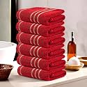 Kuber Industries (Pack of 3) Cotton Face Towel | 14x21 Inch | Workout Gym Napkins | Hand Towel For Men &amp; Woman | Quick-Drying Napkins For Travel Use | Check Border | Golden