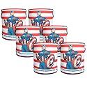 Kuber Industries Foldable Laundry Basket for Clothes | Non-Woven Round Cloth Laundry Bag | Washing Clothes Storage Basket | Marvel Captain America | 45 LTR | Blue