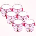 Kuber Industries Foldable Laundry Basket for Clothes | Non-Woven Round Cloth Laundry Bag | Washing Clothes Storage Basket | Disney Minnie Mouse | 45 LTR | Pink