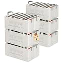 Kuber Industries Pack of 6 Foldable Non-Woven Storage Box for Clothes | Dress &amp; Towel Organiser for Wardrobe | Collapsible Container Basket - Grey