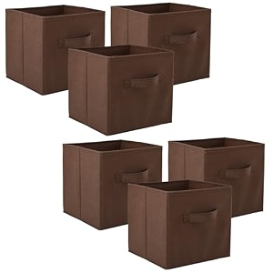 kuber industries pack of 6 foldable storage box  multipurpose storage organizer for clothes  plain wardrobe organizer for book stationary amp toys  11 inch  royal blue