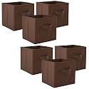 Kuber Industries (Pack of 6) Foldable Storage Box | Multipurpose Storage Organizer For Clothes | Plain Wardrobe Organizer for Book, Stationary &amp; Toys | 11 Inch | Royal Blue