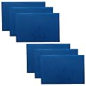 Kuber Industries Pack of 6 Fridge Mat | Mats for Refrigerator Shelves | Sheet for Fridge Shelves | Anti-Skid Mats for Drawers | Circle Design | Blue