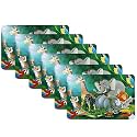 Kuber Industries Pack of 6 Fridge Shelf Mat | Mats for Fridge Shelves | Washable Refrigerator Mat | Animal Print Fridge Sheet | Green