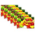 Kuber Industries Pack of 6 Fridge Shelf Mat | Mats for Fridge Shelves | Washable Refrigerator Mat | Fruit Print Fridge Sheet | Multicolour