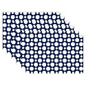 Kuber Industries Polyvinyl Chloride Pack of 6 Refrigerator Shelf Mat | Washable Dot Print Sheet for Fridge Shelves | Blue