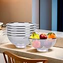 Kuber Industries Fruit Basket | Stainless Steel Vegetables Strainer | Multipurpose Fruit Basket | Colander Basket for Pasta-Noodles-Grains | Mesh Basket with Handle | 9 Inch | Silver