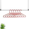 Kuber Industries Stainless Steel Scarf Hanger|Space Saving Steel Closet Organizer|Handmade 28 Rings Holder for Belts|Ties &amp; Classical Lifestyle (Multicolor)