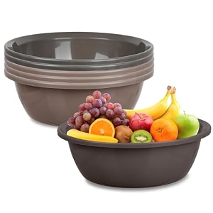kuber industries pack of 2 multipurpose storage organizer for office amp kitchen  desktop amp stationery organizer  12 ltr  gray amp brown