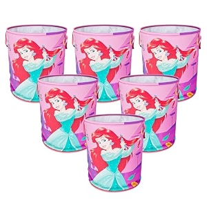 kuber industries laundry basket 45 ltr foldable non-woven basket  round cloth laundry bag  washing storage basket  disney princess  pink
