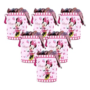 kuber industries laundry basket 45 ltr foldable non-woven basket  round cloth laundry bag  washing storage basket  disney minnie  pink
