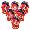 Kuber Industries Laundry Basket (45 LTR) Foldable Non-Woven Basket | Round Cloth Laundry Bag | Washing Storage Basket | Dot Disney Minnie | Red