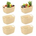 Kuber Industries (10 LTR) Multi-Purpose Plastic Basket for Storage Q6 | Spacious Pooja Item Holder &amp; Fruit Tokari | Aesthetic Home Organizers for Kitchen &amp; Bedroom | Brown