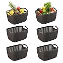 Kuber Industries (10 LTR) Multi-Purpose Plastic Basket for Storage Q6 | Spacious Pooja Item Holder &amp; Fruit Tokari | Aesthetic Home Organizers for Kitchen &amp; Bedroom | Brown