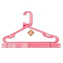 Kuber Industries Plastic Set of 6 - Hangers for Clothes | Hangers for Sarees &amp; Dress Hanging | 360 Degree Swivel Wardrobe Hanger | Cut Notches Hanging Garments and Accessories | Black