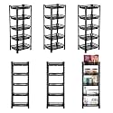 Kuber Industries Pack of 3 Multipurpose Kitchen Organizer/Storage Rack | 3-Layer Onion Stand for Kitchen | Vessels &amp; Vegetable Organiser | Maroon