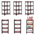 Kuber Industries Pack of 3 Multipurpose Kitchen Organizer/Storage Rack | 3-Layer Onion Stand for Kitchen | Vessels &amp; Vegetable Organiser | Maroon