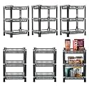 Kuber Industries Pack of 3 Multipurpose Kitchen Organizer/Storage Rack | 3-Layer Onion Stand for Kitchen | Vessels &amp; Vegetable Organiser | Maroon