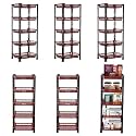 Kuber Industries Pack of 3 Multipurpose Kitchen Organizer/Storage Rack | 3-Layer Onion Stand for Kitchen | Vessels &amp; Vegetable Organiser | Maroon