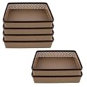 Kuber Industries (Pack of 6) Office Desk Tray | Plastic Stationary, Document Tray | File, Paper Tray for Office | Storage Tray for Kitchen, Books | Coffee