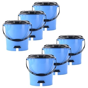 kuber industries pedal dustbins 7 ltr dustbin with lid  garbage bin with handle  dustbin for kitchen bathroom office  wet amp dry pedal waste bin  trash can  green
