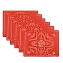 Kuber Industries Silicone Mat for Chapati | Reusable Roti Mat for Kitchen | Non-Stick Silicone Sheet for Chapati | Ideal for Rolling Dough, Kneading &amp; Baking | HW-9-RD | Spiral - Red