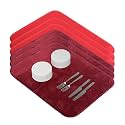 Kuber Industries Pack of 6 Soft Microfiber Dish Drying Mat for Kitchen | 38x50 Machine Washable &amp; Quick Drying Water Absorbing Mat for Kitchen Dishes, Utensils &amp; Crockery | Maroon &amp; Red